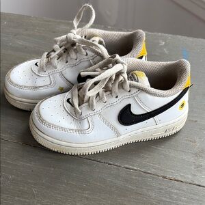 Kids White and Black Nike Shoes